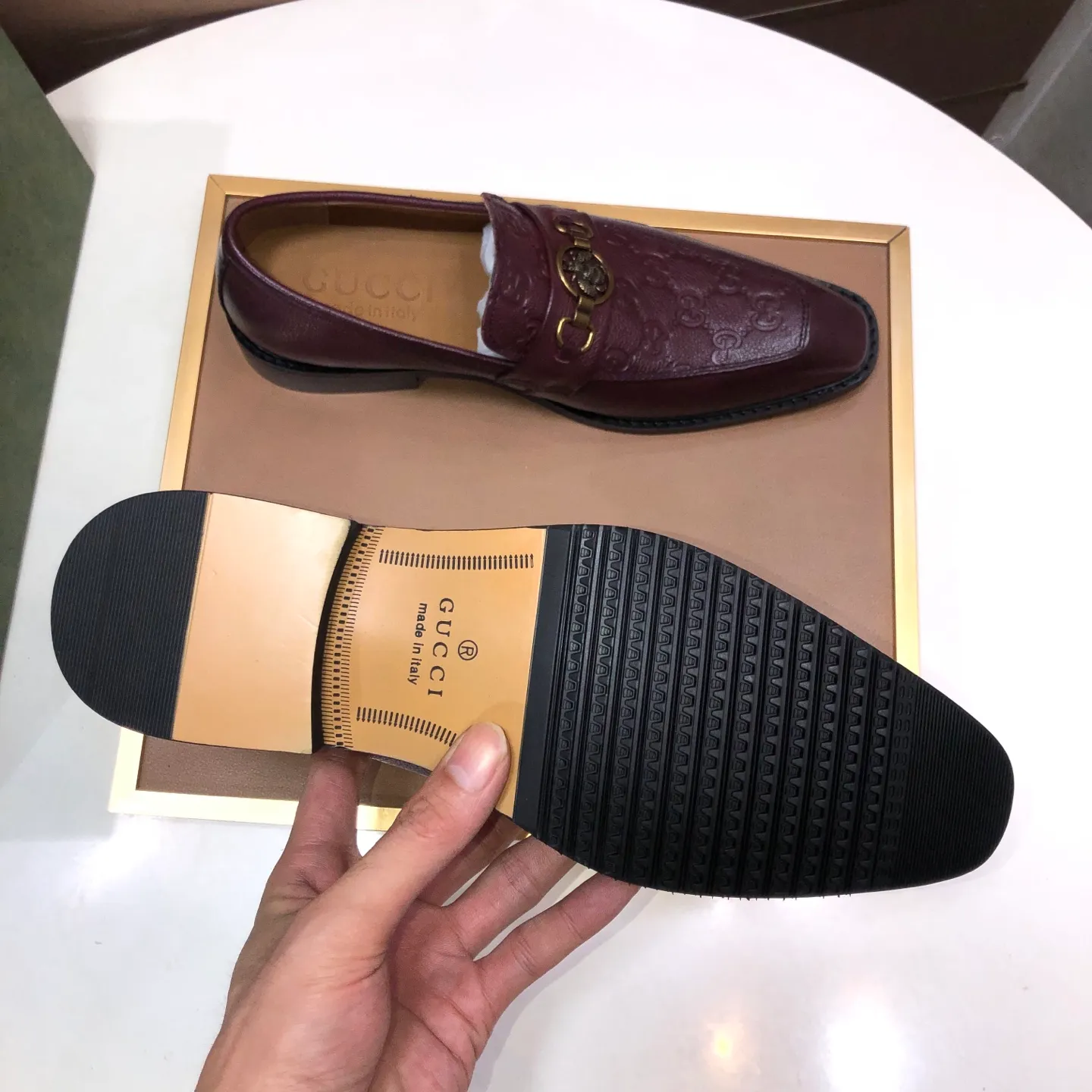 Men's men's shoes💰460💰【GUCCI】 (Niuli) new style🍀Gucci* - top version Gucci new leather shoes! It is made of imported original materials and has a comfortable first layer of cowhide lining! Original wear-resistant rubber outsole! High quality products! Code number 38-45 (45 customized)